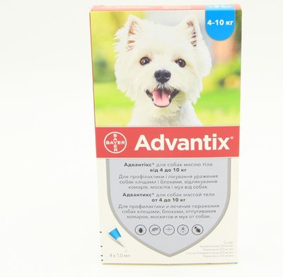 Адвантікс (Advantix) — краплі від бліх та кліщів для собак 4 - 10 кг 1589 фото