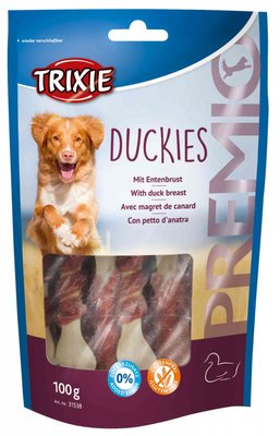 Premio Duckies - лакомство для собак косточки с утиной грудкой, Трикси 31538 12377 фото