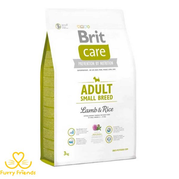 Brit Care S Adult з ягням і рисом для собак вагою до 10 кг 3 кг 30467 фото