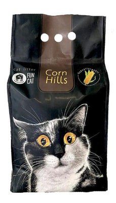 Fun Cat Corn Hills гипоаллергенный наполнитель для кошачьего туалет из пищевой кукурузы, без запаха, 5л 67324 фото