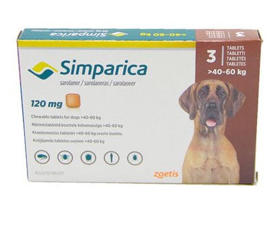 Симпарика (Simparica) Таблетки для собак 40 - 60кг 39617 фото
