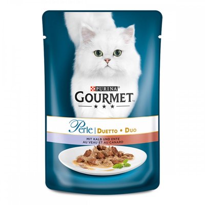 Gourmet Perle консерви для кішок з яловичиною та качкою 85 г 580024 67709 фото