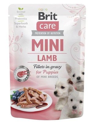 Brit Care Mini Puppy Lamb Вологий корм для цуценят філе ягняти в соусі 85 г 68782 фото