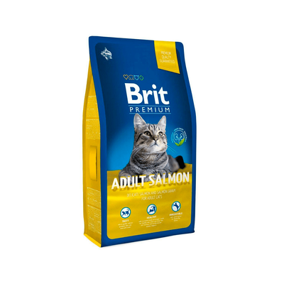 Brit Premium для дорослих кішок з лососем Adult Salmon 1,5 кг 513123 67330 фото
