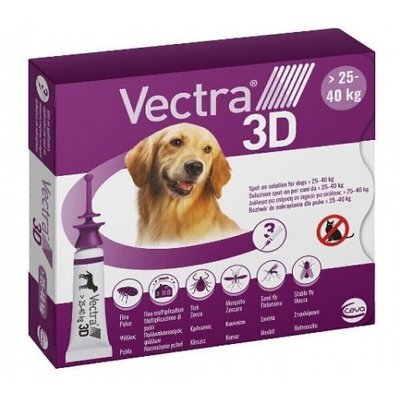 Вектра 3D инсектоакарицидные краплі для собак 25,1-40,0 кг 28127 фото