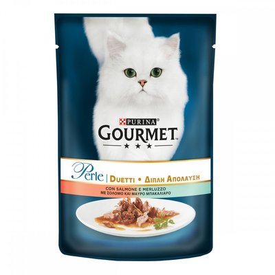 Gourmet Perle консерви для кішок із лососем і сайдою 85 г 580000 67710 фото