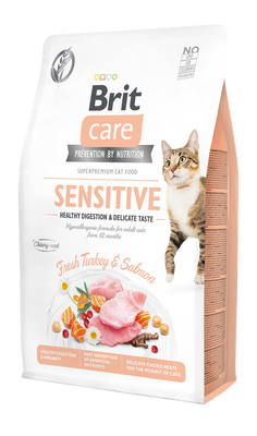 Brit Care Cat Sensitive Healthy Digestion Delicate Taste корм для вибагливих кішок 400 г 61868 фото