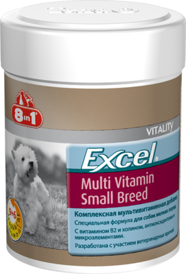 8 in 1 Multi Vitamin Small Breed мультивітаміни для дрібних собак, 70 таблеток 8 in 1 Multi Vitamin Small 12407 фото