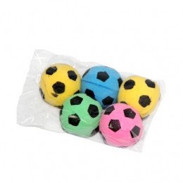 Мяч зефирный футбольный 5шт4,5см Упаковка Одноцветный 15191 фото