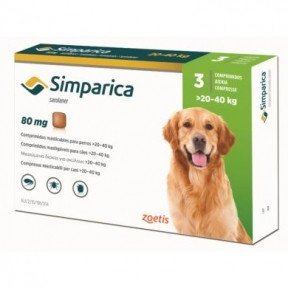 Симпарика (Simparica) Таблетки для собак 80мг 20-40кг 1 таблетка 39686 фото