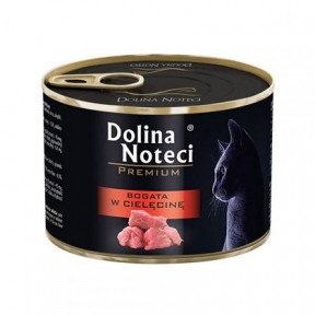 Dolina Noteci Premium консерви для кішок 185гр м'ясні шматочки з телятиною в соусі 383772303770 56421 фото