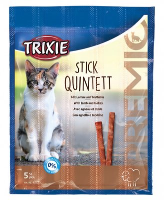 Quadro-Sticks лакомство для кошек ягненокиндейка в виде палочек, Трикси Палочки Quadro-Sticks ягненокиндейка 19980 фото