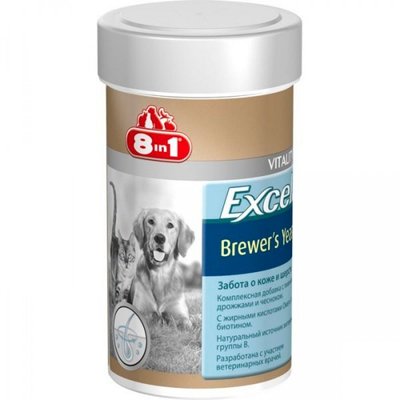 8 in 1 Brewers Yeast (Бреверс) витамины для собак и котов для шерсти 1430 таблеток 21725 фото