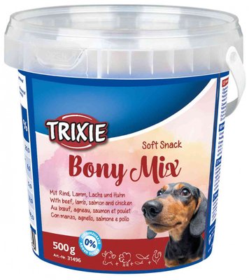 Bony Mix м'яке ласощі для собак з різними смаками, Тріксі 31496 Ласощі м'яке Bony Mix з 17236 фото