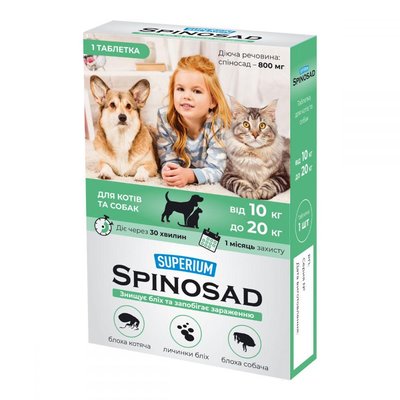 Spinosad таблетка від бліх для котів і собак Collar 10-20 кг 67887 фото