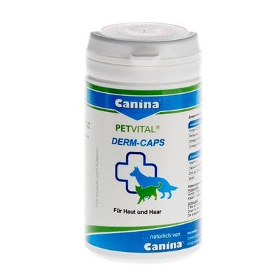 Petvital Derm Caps Canina (Дерм Капс) вітаміни при проблемах шкіри і шерсті Petvital Derm Caps Canina 702121 53109 фото
