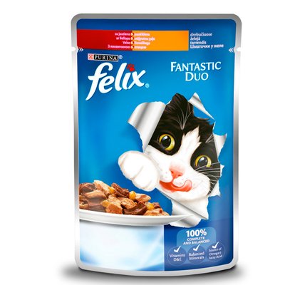 Felix (Феликс)-ДУО консервы для кошек индейка в ЖЕЛЕ Алюпуч 100 г 65005 фото