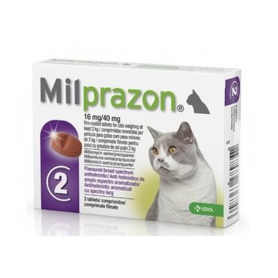 Милпразон для кішок для котів 2-8кг 4 таб 54866 фото