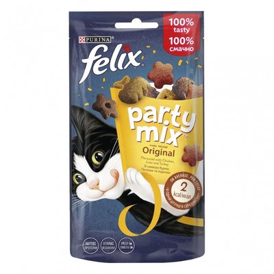 Ласощі Purina Felix Party Mix Original М'ясний мікс 60 г 69519 фото