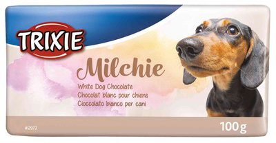 Milchie белый шоколад для собак, Trixie 2972 Шоколад белый для собак Milchie Trixie 2972, 100 г 46438 фото