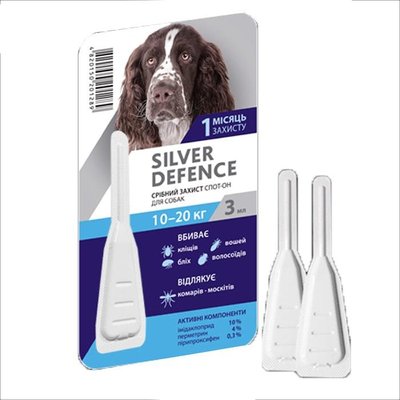 Краплі Silver Defence інсектоакарицидний препарат 10-20 кг 33984 фото