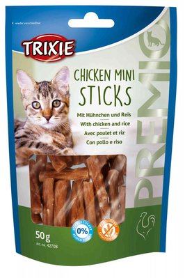 Premio Chicken Mini Sticks ласощі для кішок з куркою та рисом, Тріксі 42708 Ласощі для кішок Esguisita 17249 фото