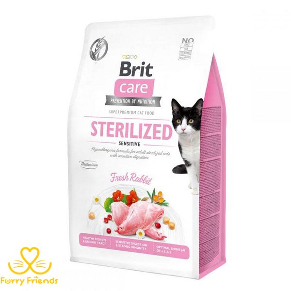Brit Care Cat Grain-Free Sterilized Sensitive корм для стерилізованих котів із чутливим травленням 7 кг 61872 фото