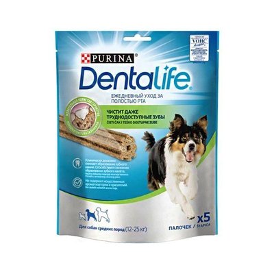 Ласощі Purina Pro Plan DentaLife Small Палички для здоров'я зубів у собак середніх порід 72538 фото