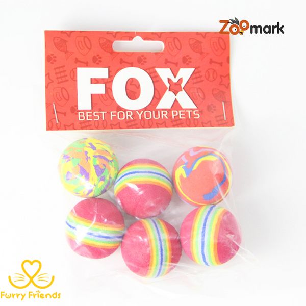 Набір іграшок для кішок 6 кольорових кульок 22161 фото
