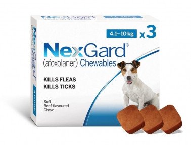 Nexgard (Нексгард) - таблетки для собак от блох и клещей M 4-10кг 1 таблетка 36624 фото