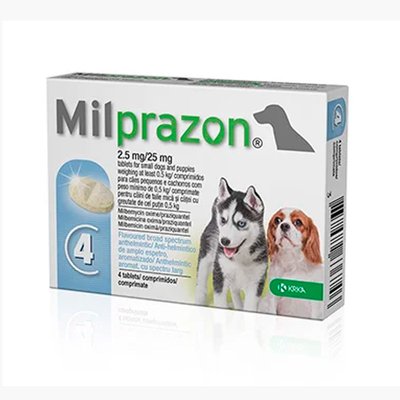 Милпразон 2,5 мг 4 таблетки блістер для собак 0,5-5кг КРКА 41984 фото