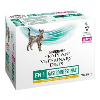 Purina Veterinary Diets EN Gastrointestinal консерви для кішок при розладах травлення, з куркою пауч 62530 фото