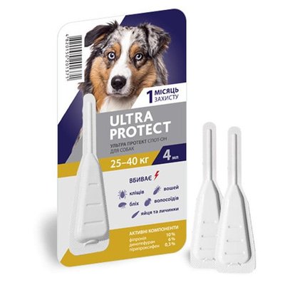 Краплі Ultra Protect — інсектоакарицидний препарат 25-40 кг 33988 фото