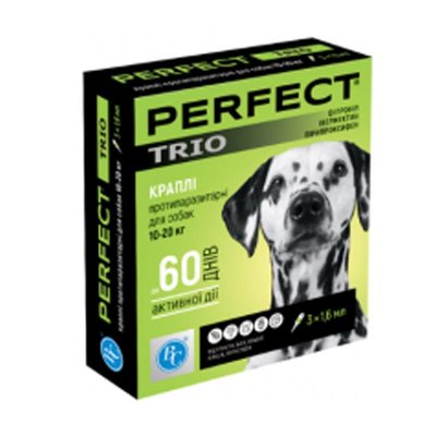 Перфект Trio краплі для собак від бліх і кліщів до 4 кг 0,6 мл 66912 фото