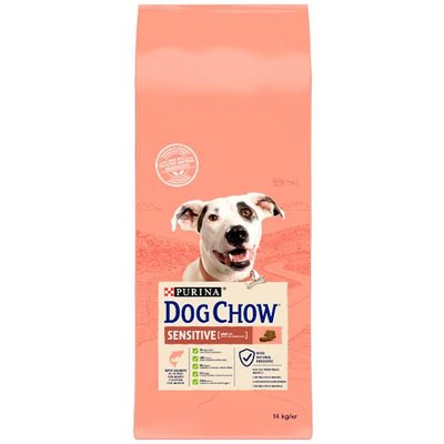 Dog Chow Sensitive Adult 1 сухий корм для собак із чутливим травленням з лососем 14 кг 61511 фото