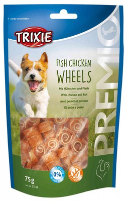 Premio Fish Chicken Wheels - ласощі для собак з куркою і рибою, Тріксі 31748 33353 фото