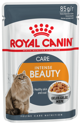 Royal Canin Intense Beauty jelly (Роял Канін Інтенс Б'юті в желе) для підтримки краси вовни кішок в желе 24965 фото