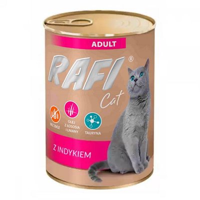 Dolina Noteci RAFI Adult Cat Консерви для кішок з індичкою 400г 65102 фото