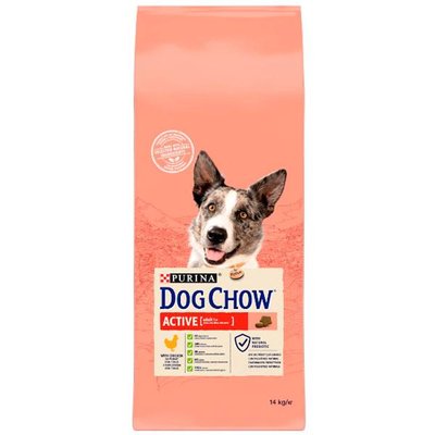 Dog Chow Active Adult 1 сухий корм для собак із підвищеною активністю з куркою 14 кг 4652 фото
