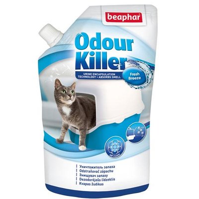 Знищувач запаху Odour Killer для котячих туалетів з запахом орхідеї Беафар 400г 10510 фото
