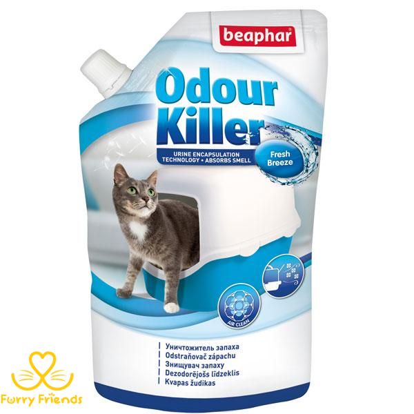Знищувач запаху Odour Killer для котячих туалетів з запахом орхідеї Беафар 400г 10510 фото