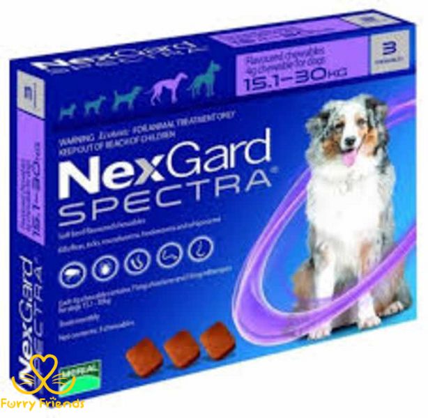 Nexgard Spectra (Нексгард Спектру) - таблетки для собак від бліх і кліщів L 15-30кг 1 таблетка 37008 фото