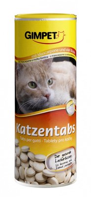 Gimpet Katzentabs — вітаміни з сиром «Маскарпоне» і біотином Gimpet Katzentabs Вітаміни Джимпет з сиром 11217 фото