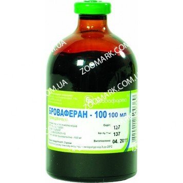 Броваферан 100 — ін'єкційний вітамін 100 мл 26901 фото