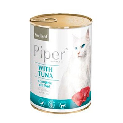 Dolina Noteci Piper cat Консерва з тунцем для стерилізованих кішок 400 г 302162 42135 фото