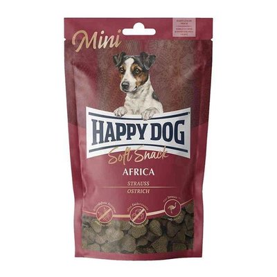 Ласощі Happy Dog Soft Snack Mini Africa для собак дрібних порід, зі страусом і картоплею, 100 г 64847 фото