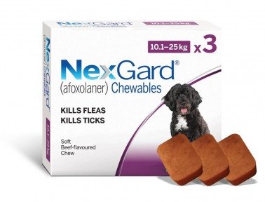 Nexgard (Нексгард) - таблетки для собак від бліх і кліщів L 10-25кг 1 таблетка 36625 фото
