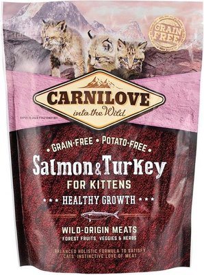 Carnilove Cat Salmon Turkey Kitten Сухий корм для кошенят з лососем та індичкою 400 г 74670 фото