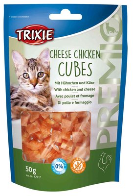 Premio Cheese Chicken Cubes сырно-куриные кубики для кошек, Трикси 42717 Лакомство Esquisita Premio 22608 фото
