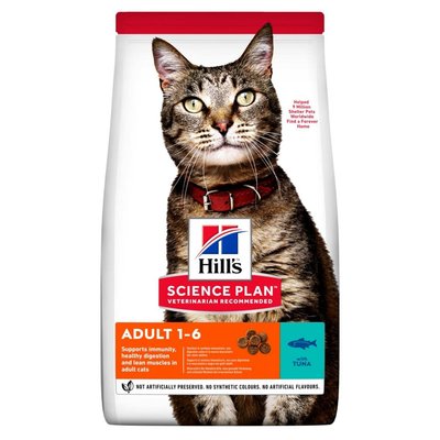 Hills (Хіллс) Adult Optimal Care with Tuna з тунцем — Сухий корм для котів 0,3 кг 56402 фото